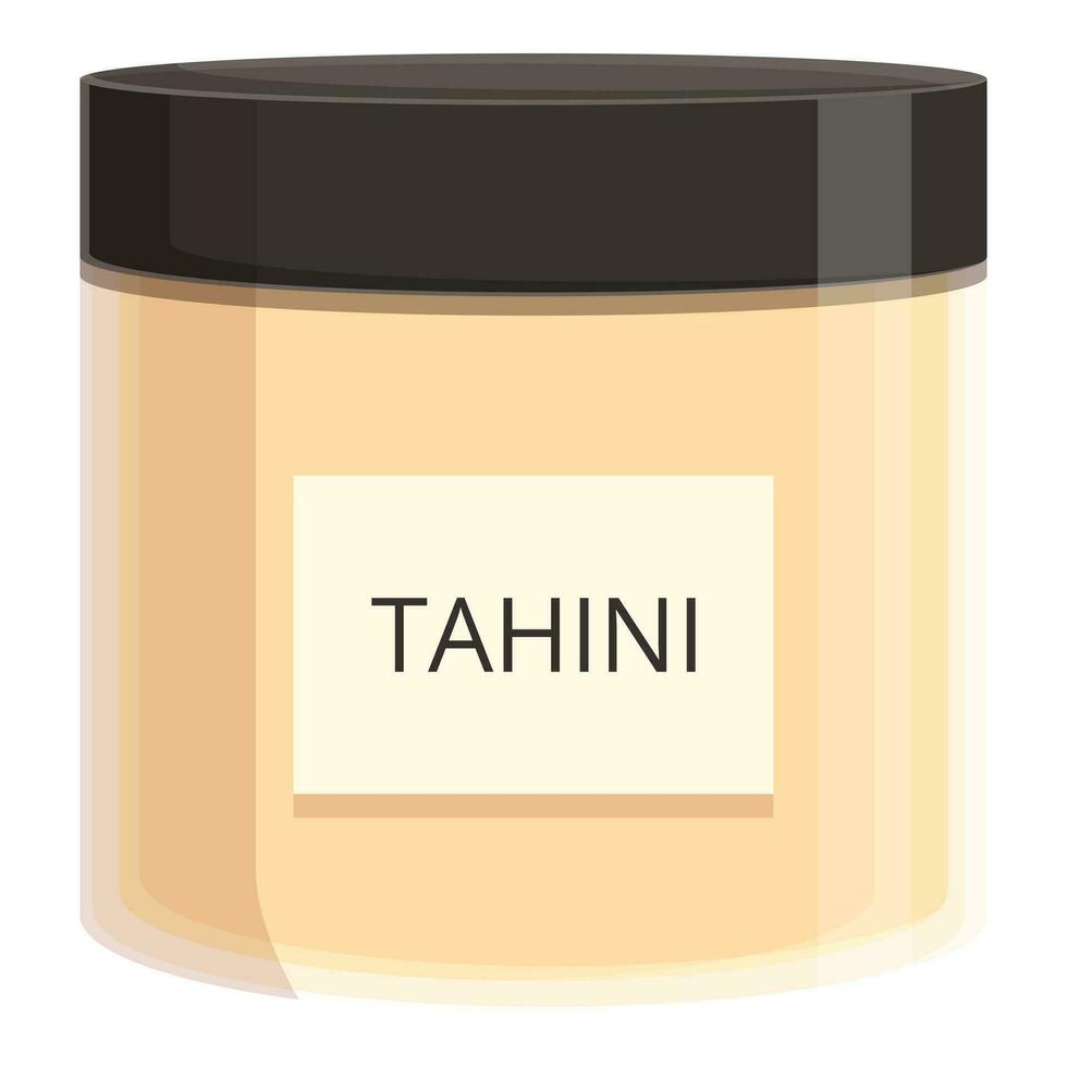 Tahini paste asian icon cartoon vector. Aromatic floral spa vector