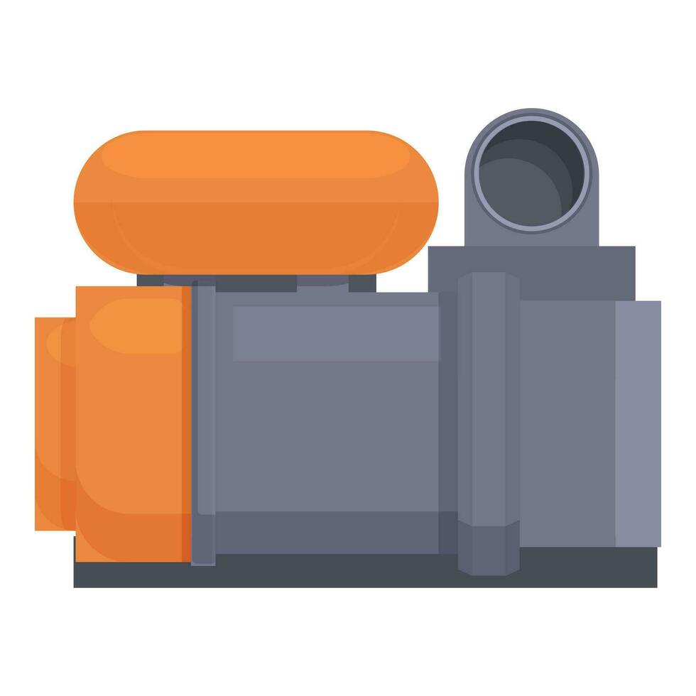 Pump pipe gear icon cartoon vector. Liquid farm system vector