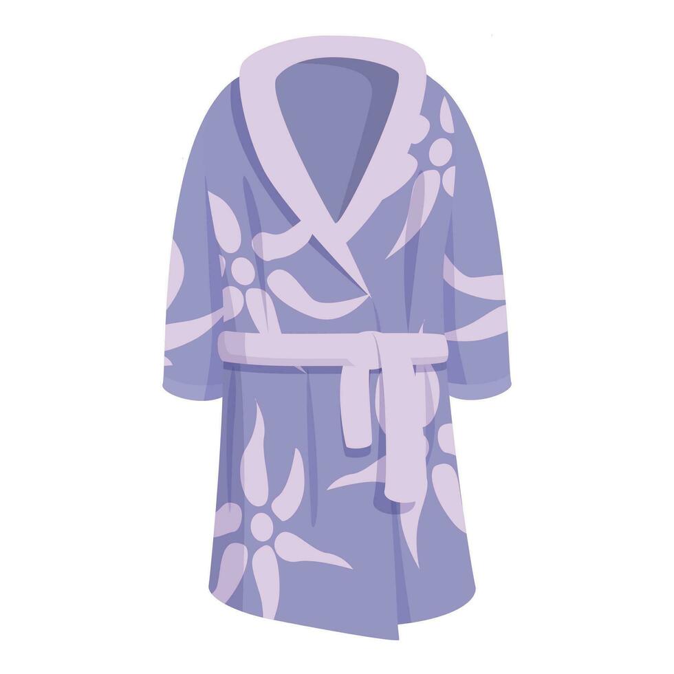 Flower design dressing gown icon cartoon vector. Lady white vector