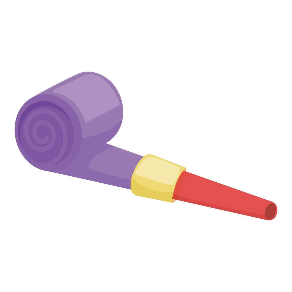Colored party blower icon cartoon vector. Instrument gift vector