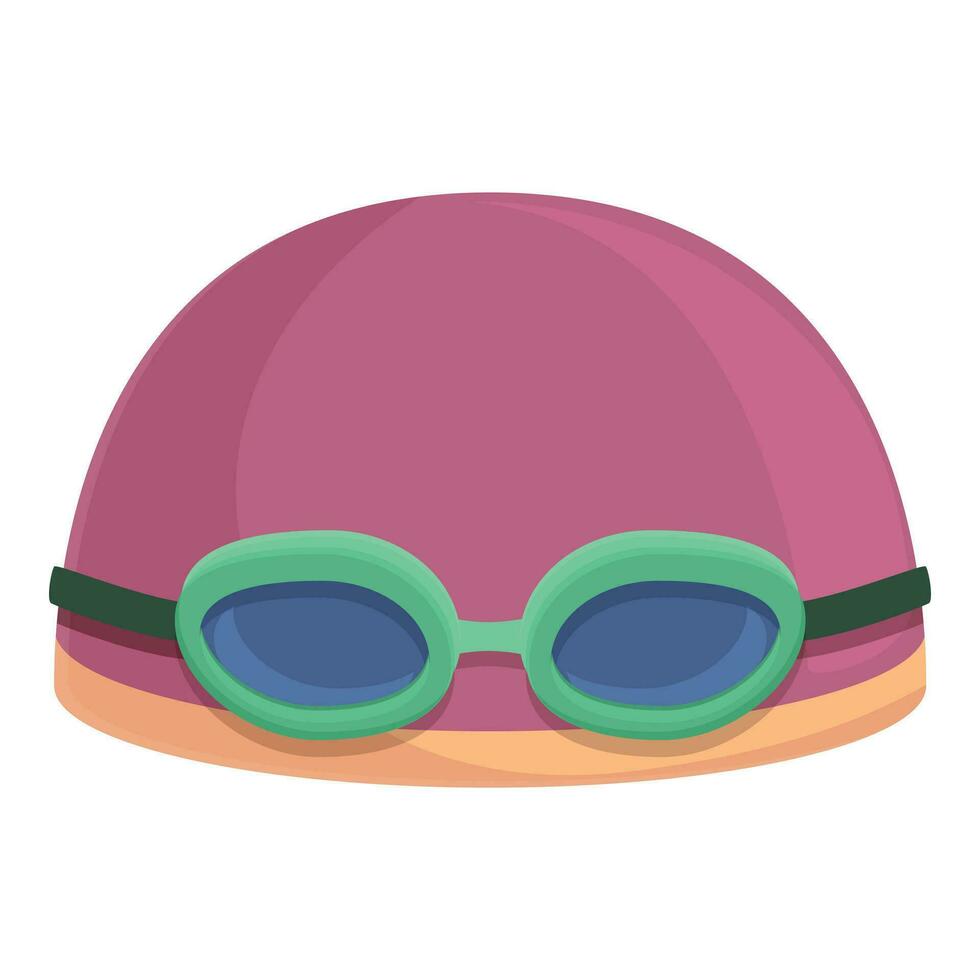 Exercise swim cap icon cartoon vector. Swimmer equipment vector