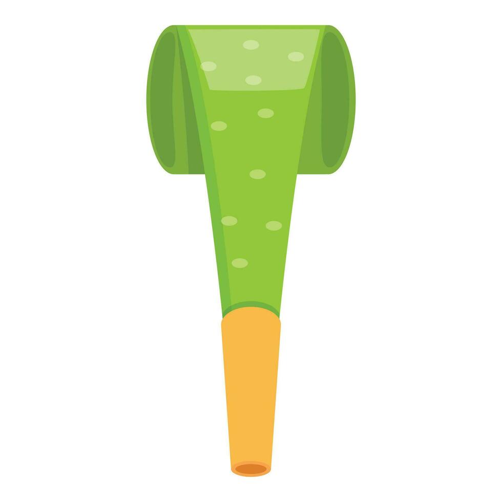 verde fiesta soplador icono dibujos animados vector. juguete accesorio vector