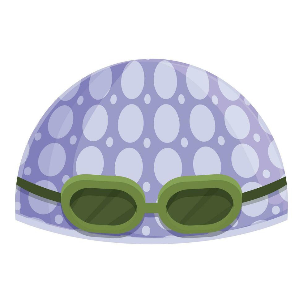 Athlete swim cap icon cartoon vector. Sport accessory vector