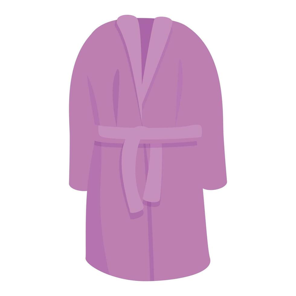 Pink dressing gown icon cartoon vector. Shower bathrobe vector