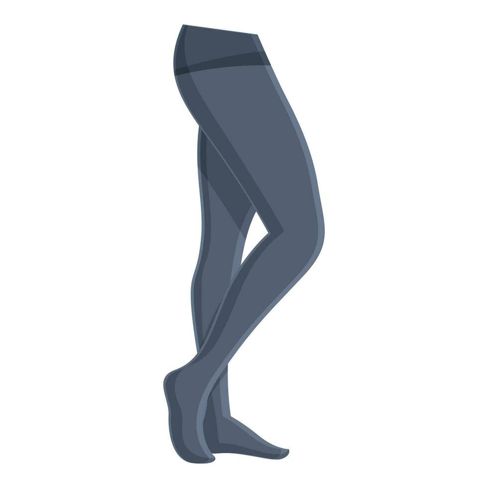 Black pantyhose icon cartoon vector. Nude elegant vector
