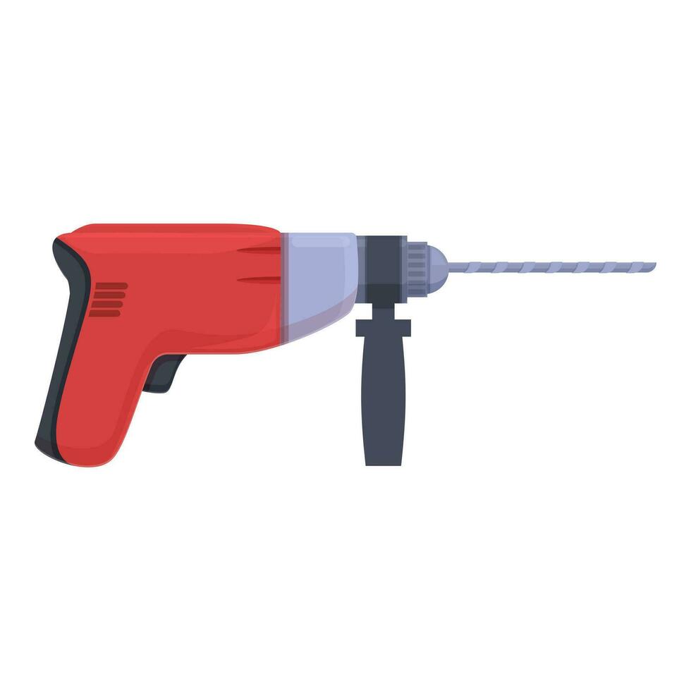 Electric hammer equipment icon cartoon vector. Machine tool vector