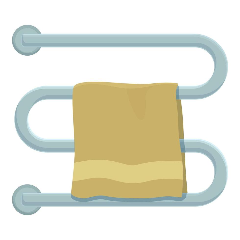 Towel coil heater icon cartoon vector. Interior bathroom vector