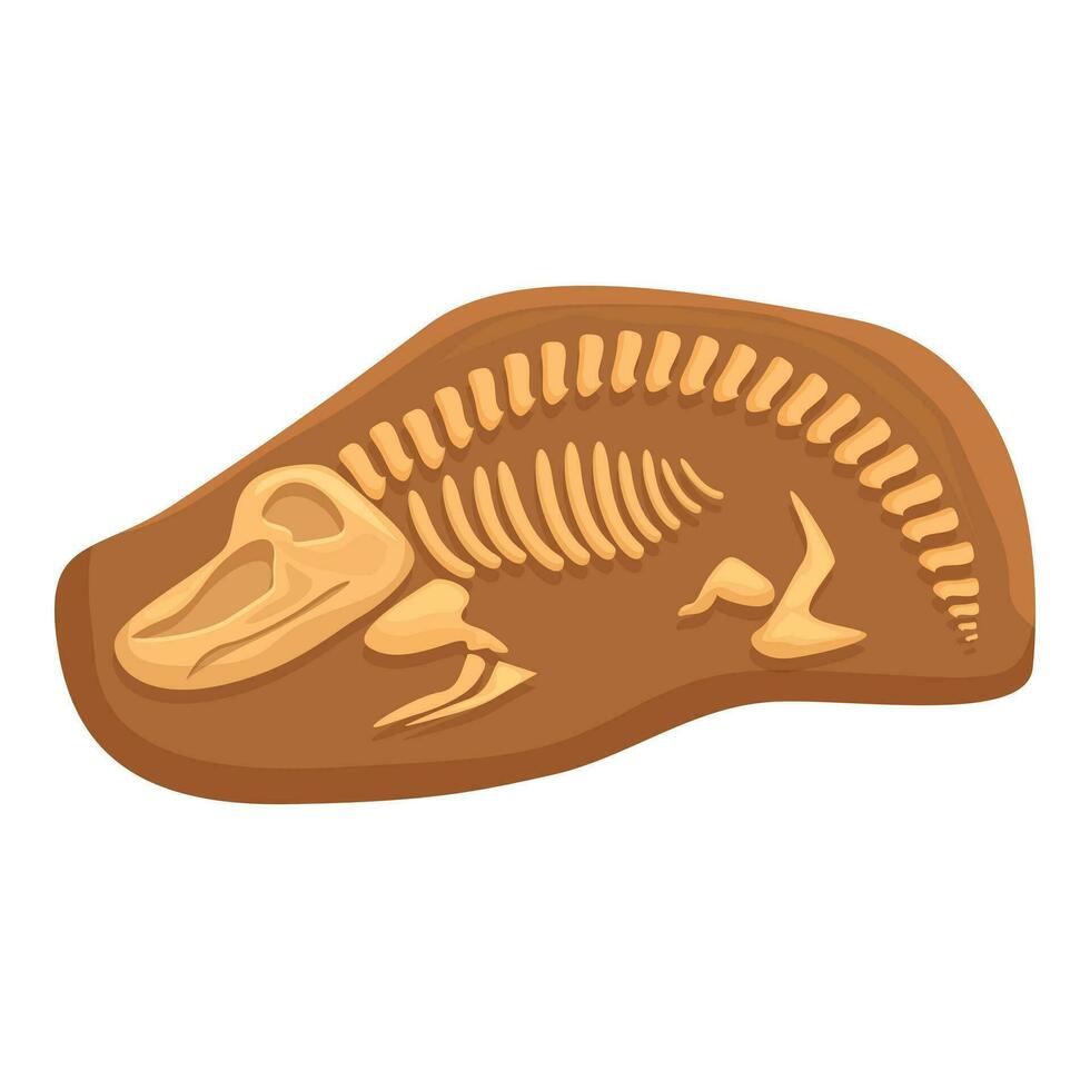 Layer fossil icon cartoon vector. Dinosaur skeleton vector
