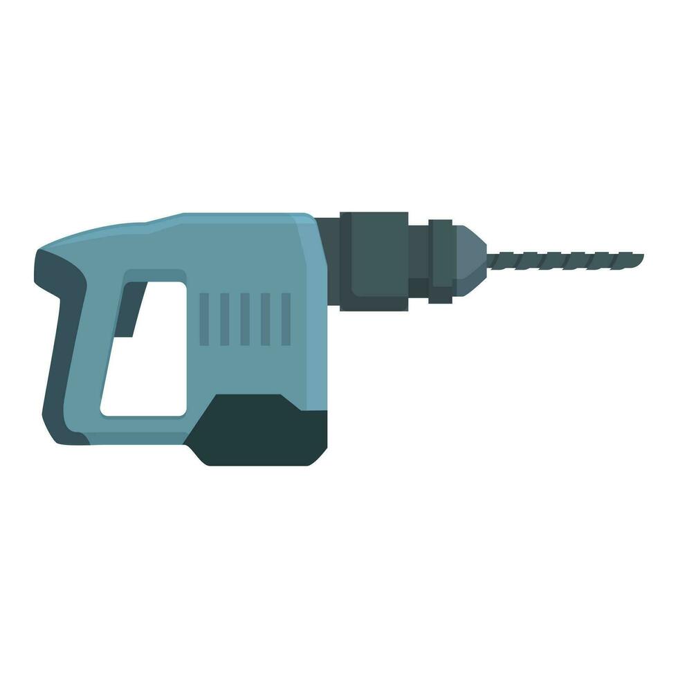 Electric hammer screwdriver icon cartoon vector. Power machine vector