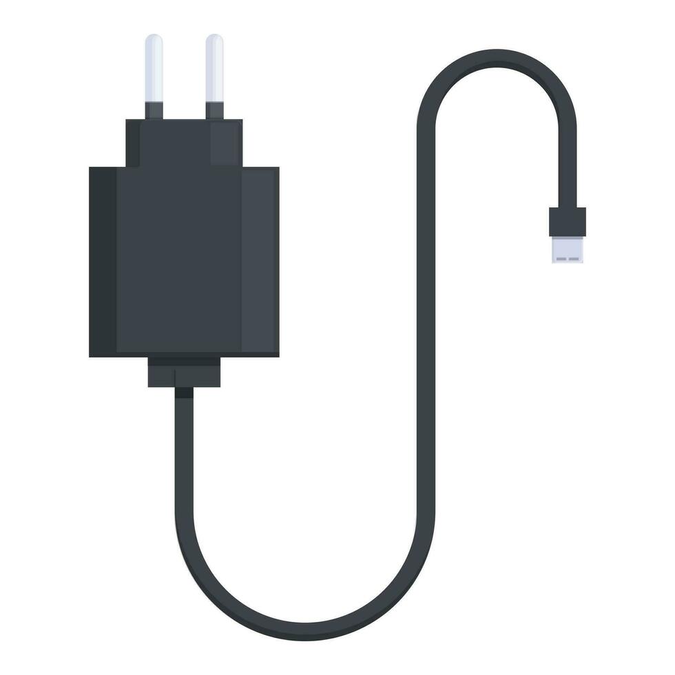 práctico teléfono cargador icono dibujos animados vector. cable tipo vector