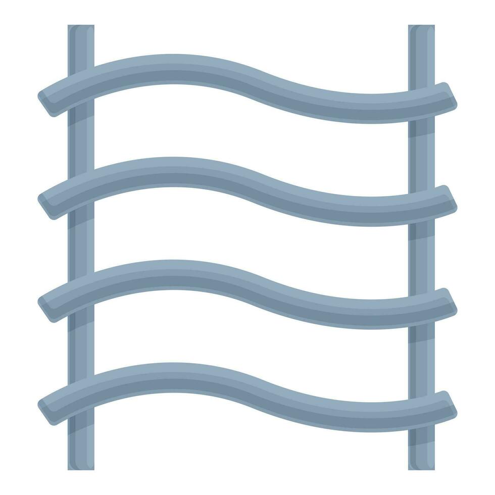 toalla secadora olas diseño icono dibujos animados vector. cuerda percha vector