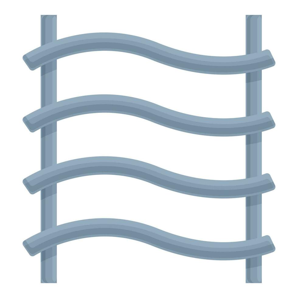 Towel dryer waves design icon cartoon vector. Rope hanger vector
