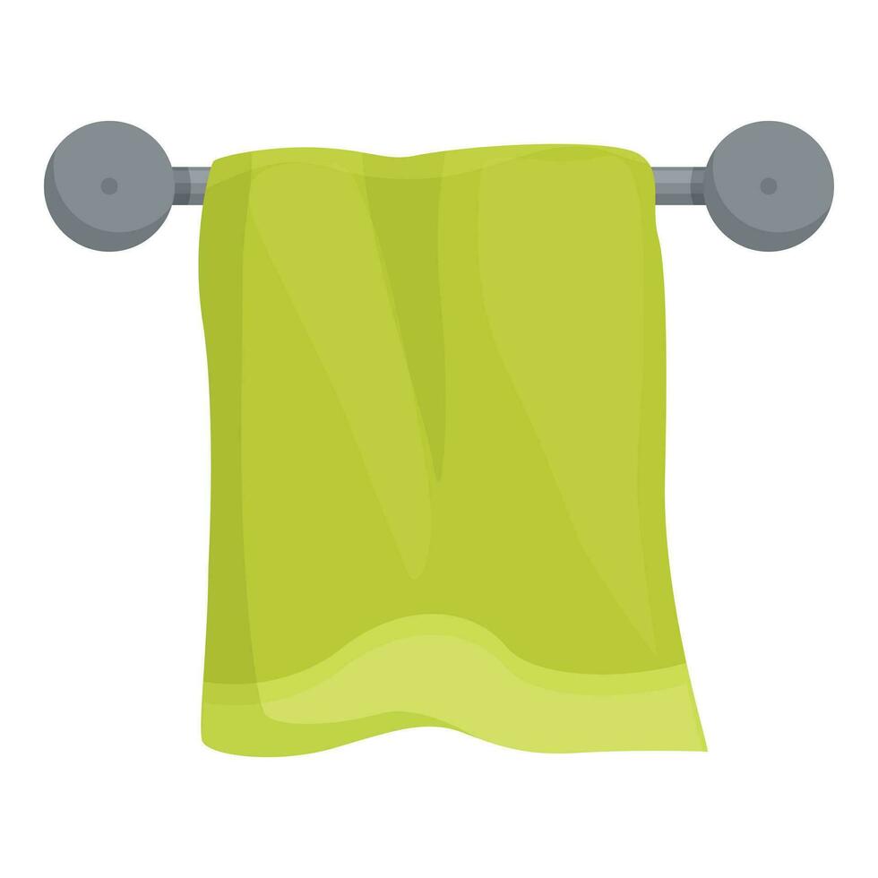 Towel metal hanger icon cartoon vector. Coil heater vector
