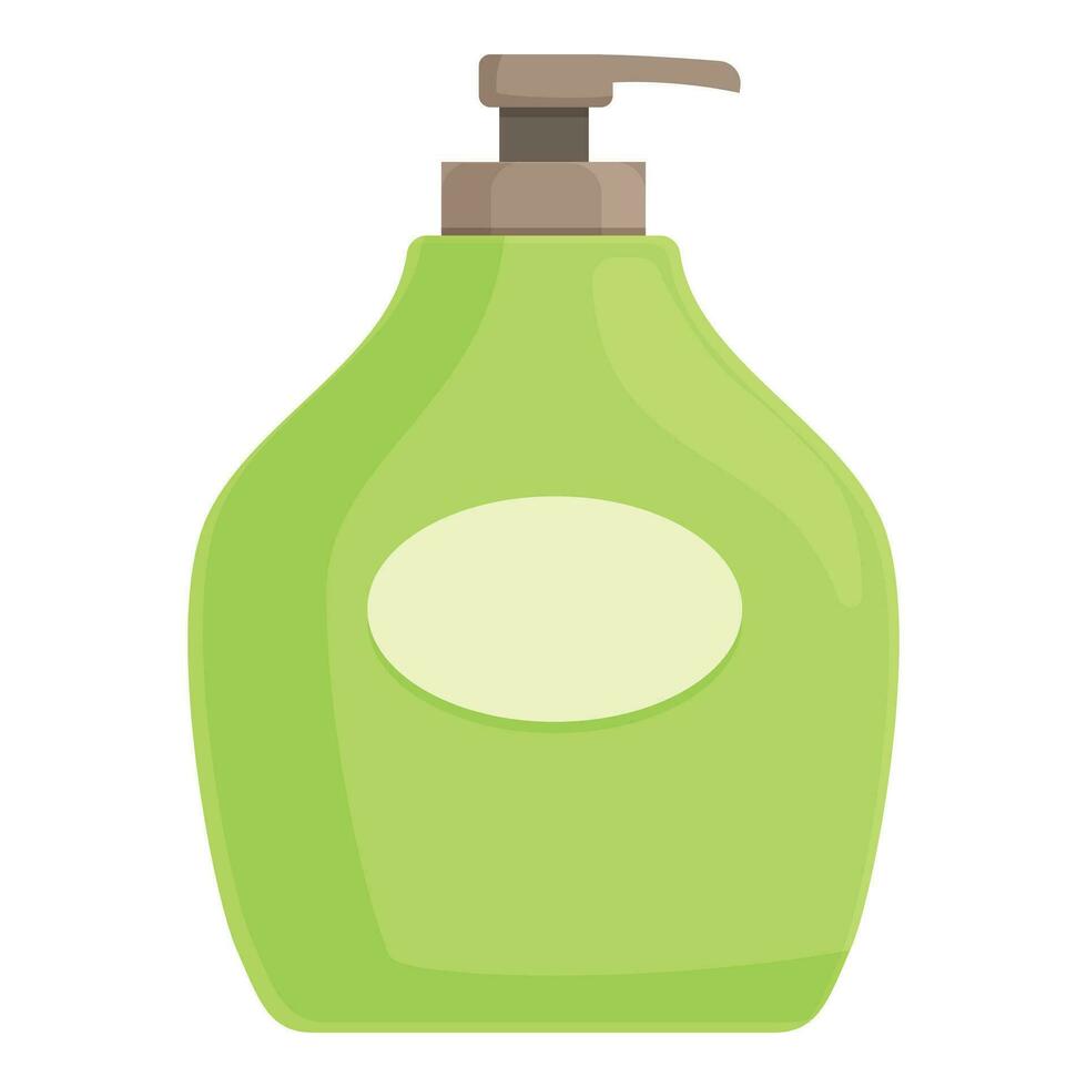 Green soap dispenser icon cartoon vector. Water bar vector