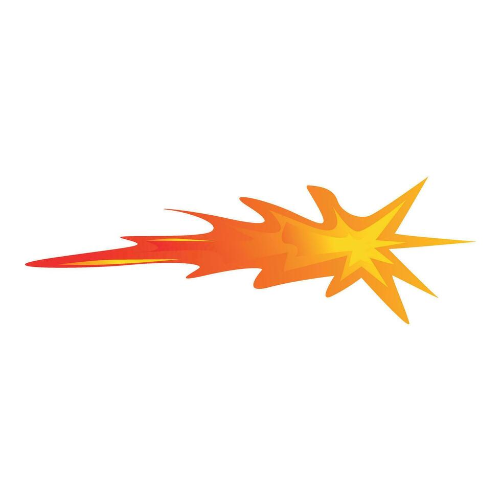 Spark fire icon cartoon vector. Laser beam gun vector