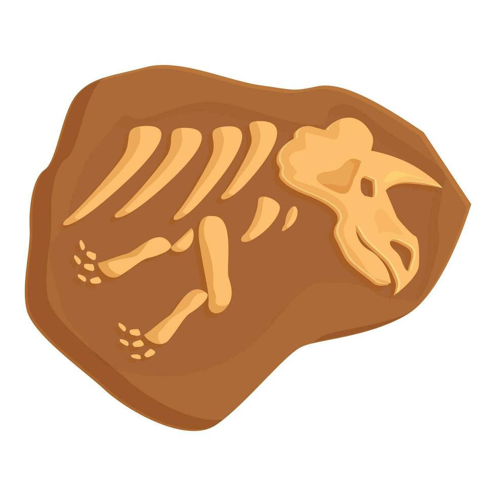 Terrain dinosaur icon cartoon vector. Ground fossil vector