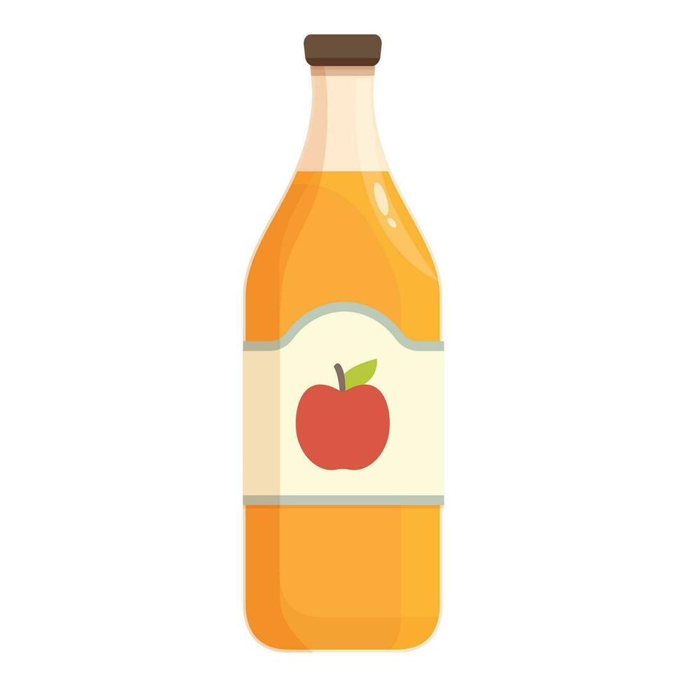 Apple cider shop bottle icon cartoon vector. Kitchen cocktail vector