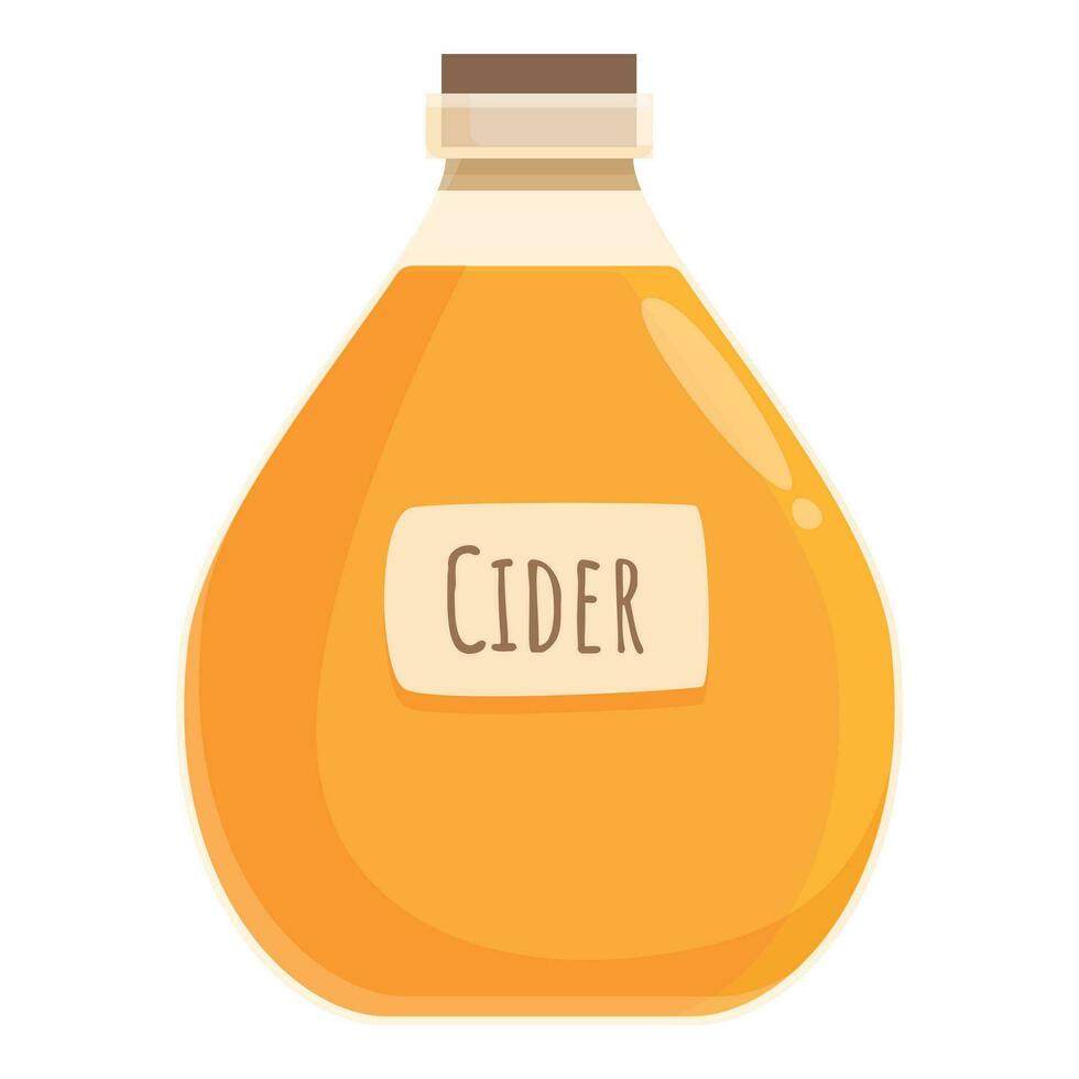 Cider bottle icon cartoon vector. Kitchen cocktail vector