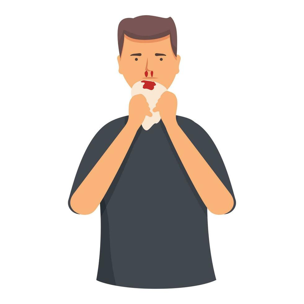 Unwell body pain icon cartoon vector. Medical face vector
