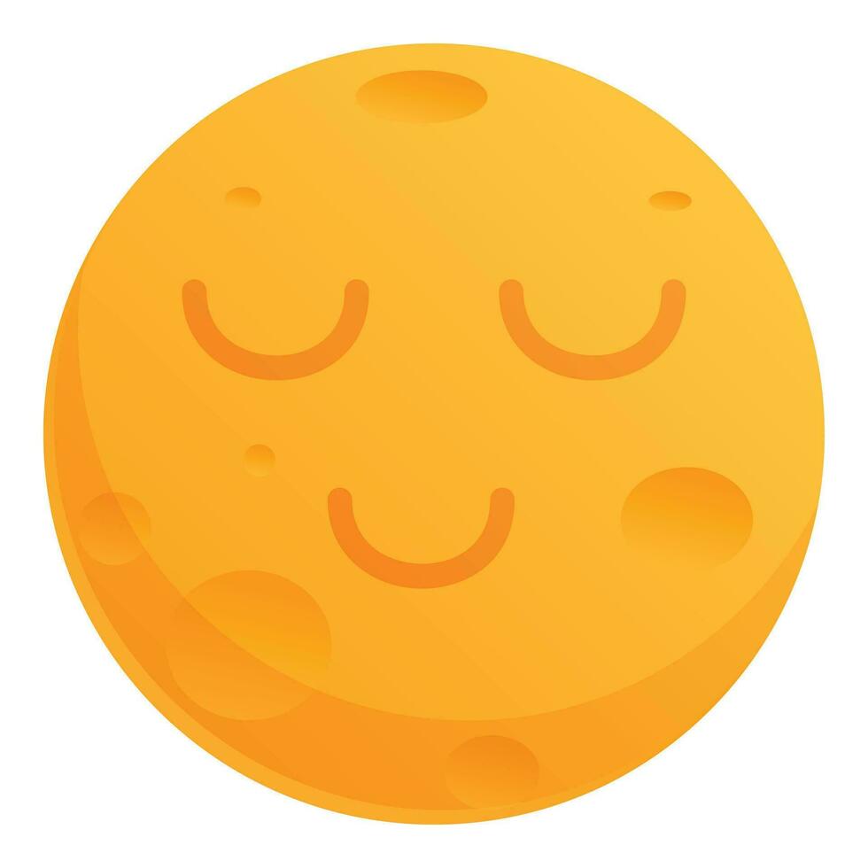 Lullaby smiling sleeping moon icon cartoon vector. Rocking child vector