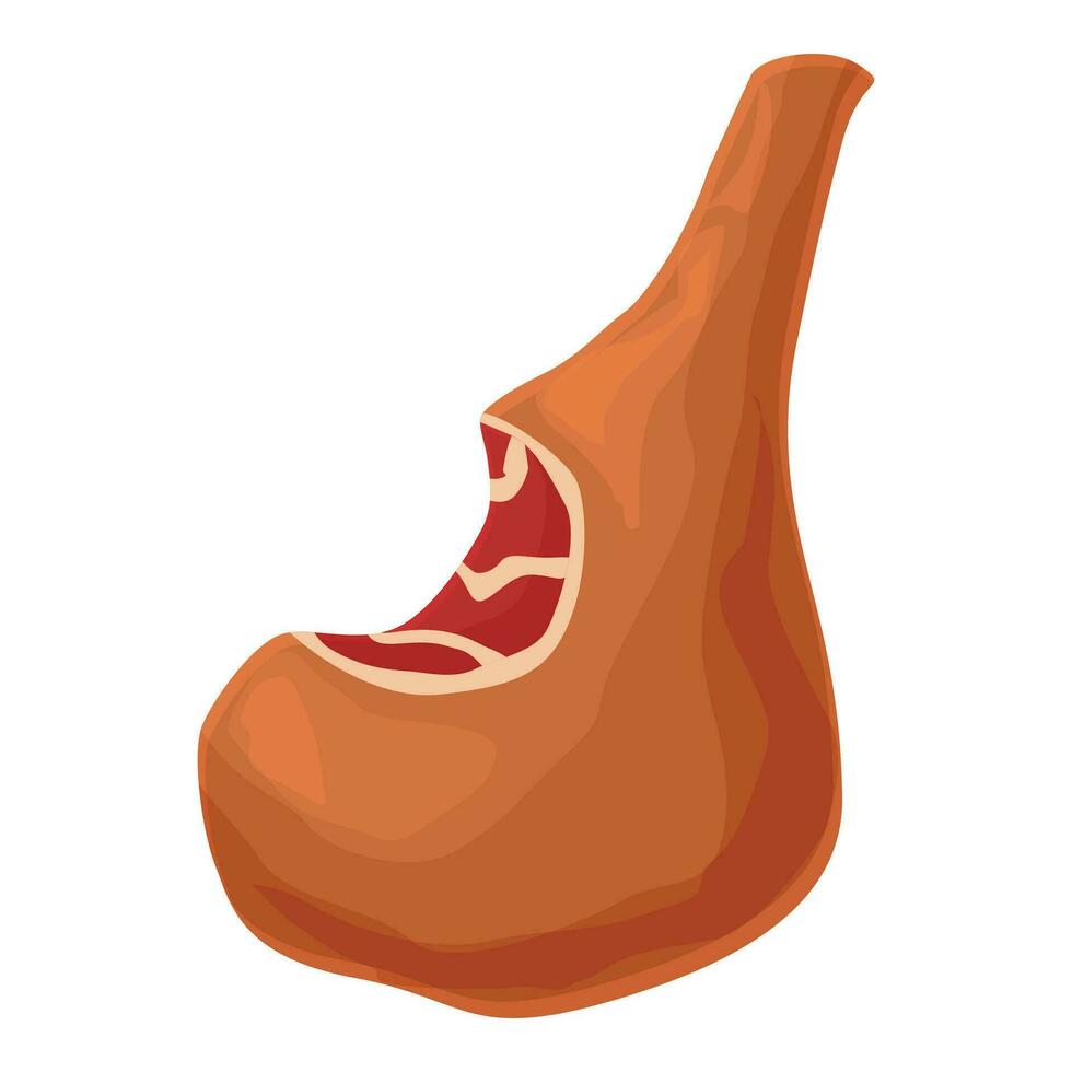 plato España cuchillo icono dibujos animados vector. carne jamón vector