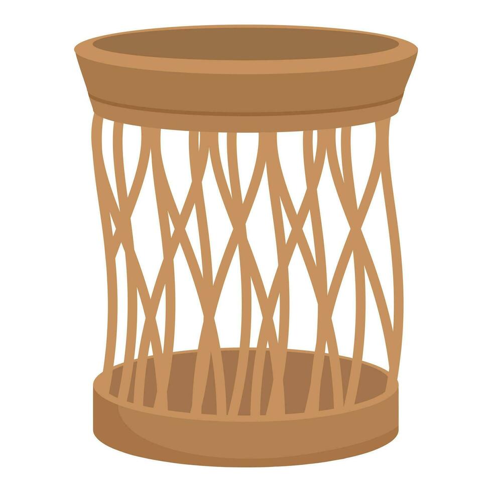 Plastic laundry basket icon cartoon vector. Container hamper vector