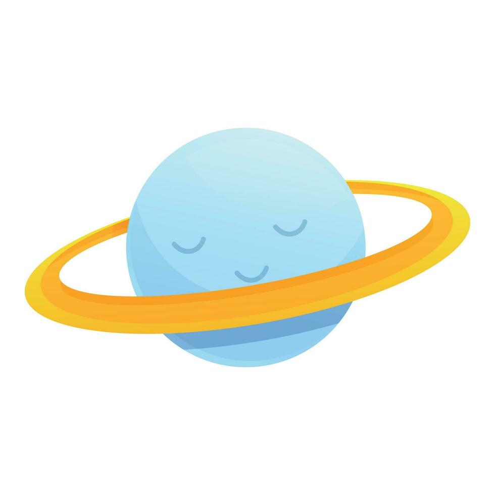 Saturno dormir planeta icono dibujos animados vector. canción de cuna sueño niño vector