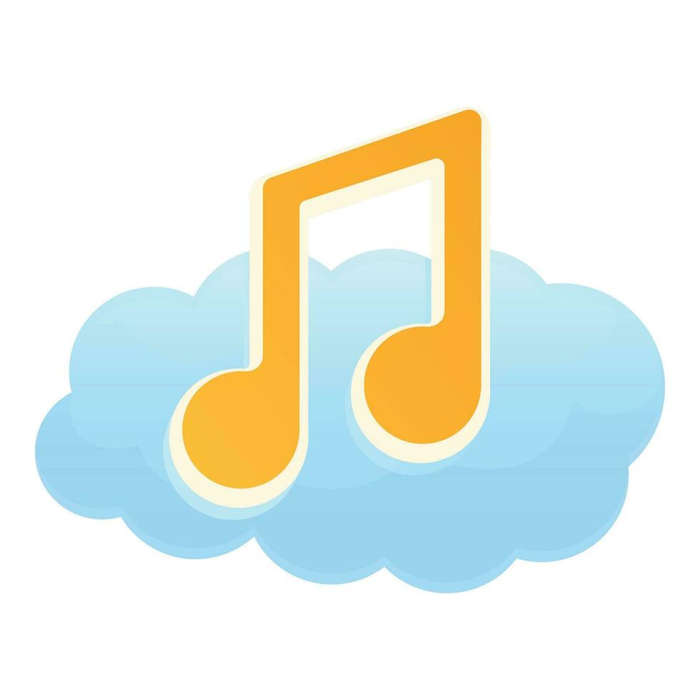 Music song cloud icon cartoon vector. Baby cradle vector