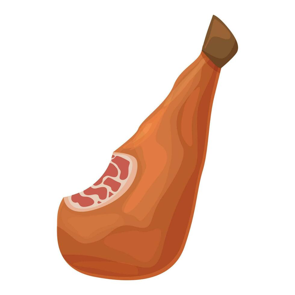 Tool market jamon icon cartoon vector. Swine meat vector