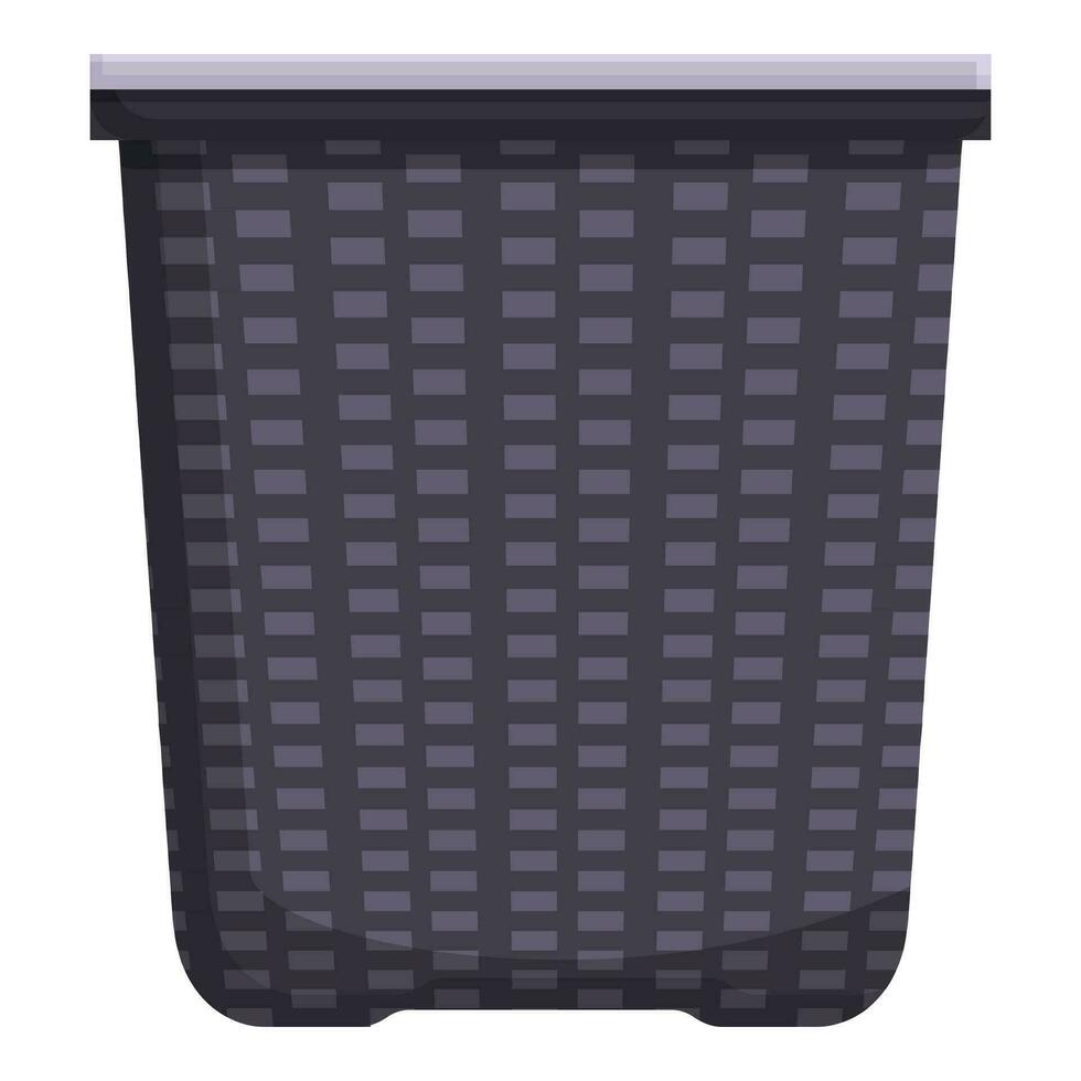 Big laundry basket icon cartoon vector. Plastic material vector