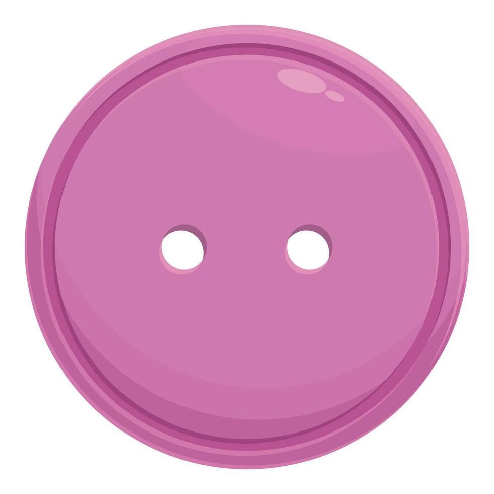 Round craft button icon cartoon vector. Tailor art vector