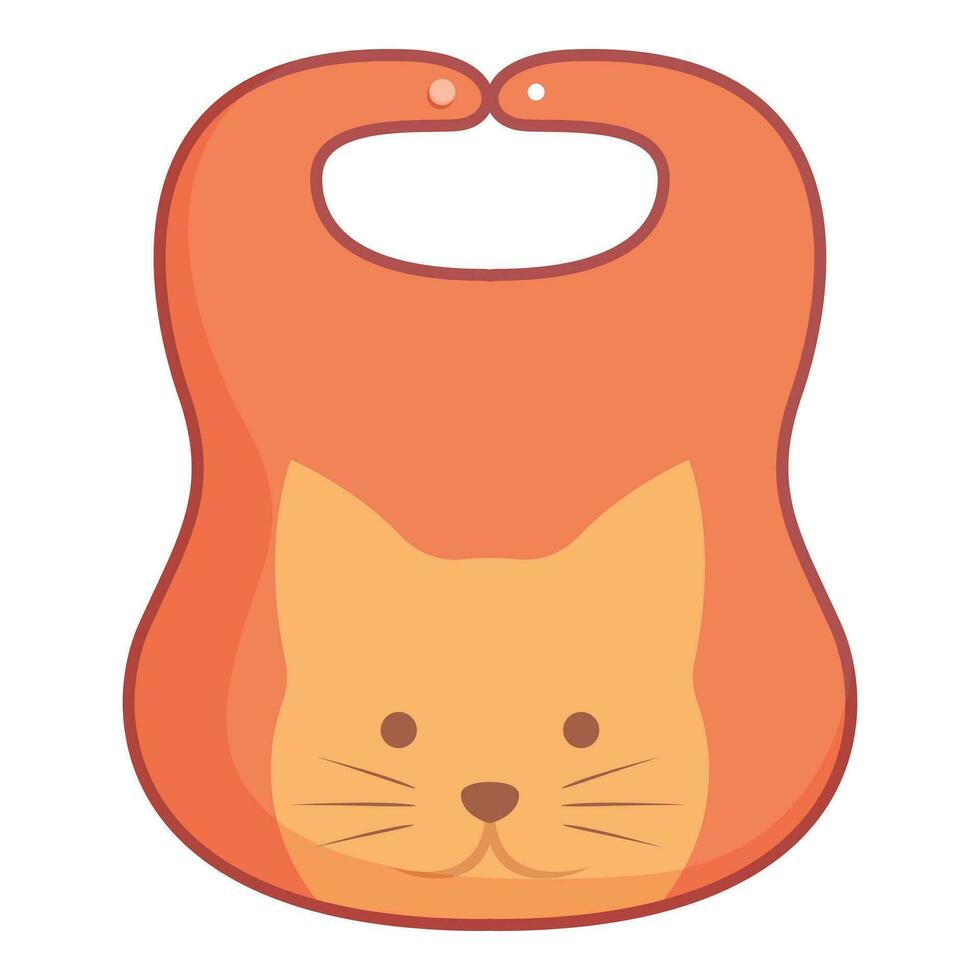 gato ilustración babero icono dibujos animados vector. el plastico plato vector