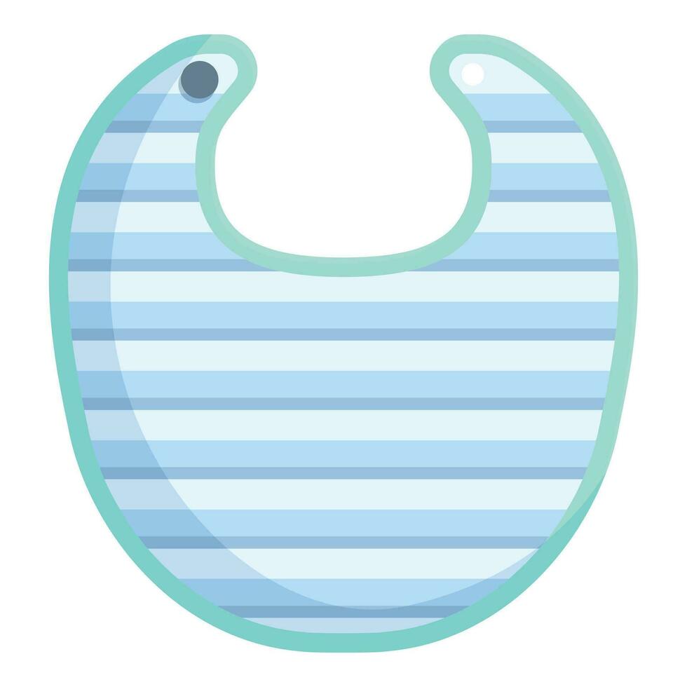 Striped bib icon cartoon vector. Baby feeding vector