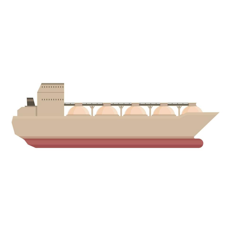 Modern gas carrier ship icon cartoon vector. Sea vessel vector