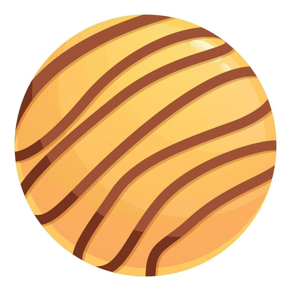 Striped candy ball icon cartoon vector. Cake candy vector