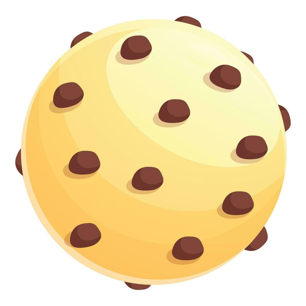 Dotted chocolate ball icon cartoon vector. Milk candy bakery vector