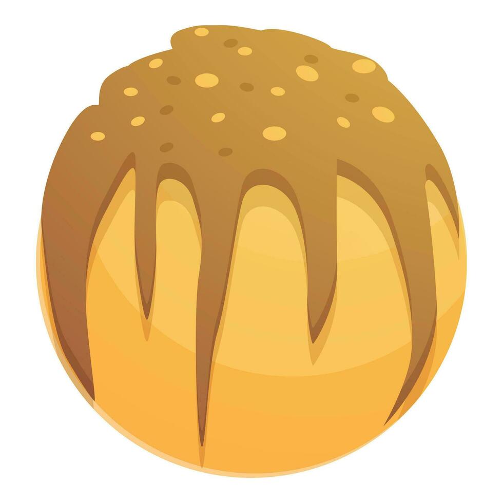 Cocoa cream bomb icon cartoon vector. Candy balls vector