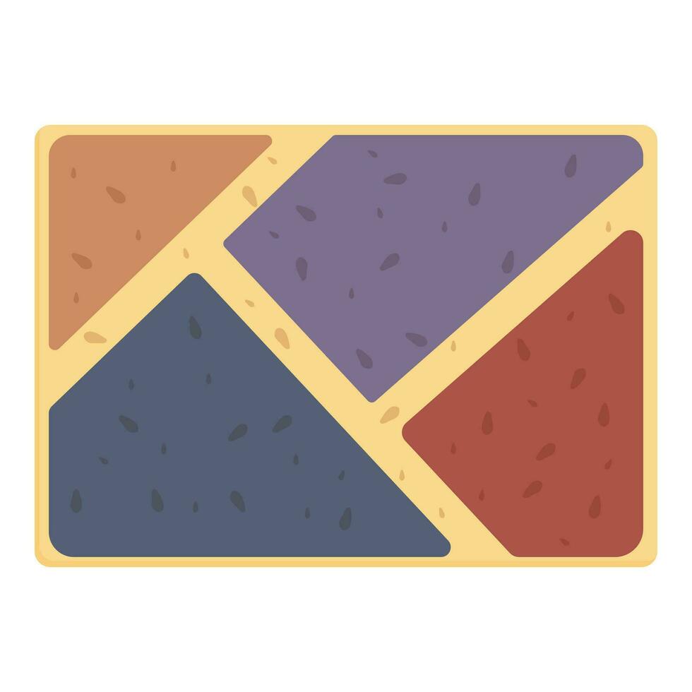 triangular estilo puerta estera icono dibujos animados vector. casa frente vector