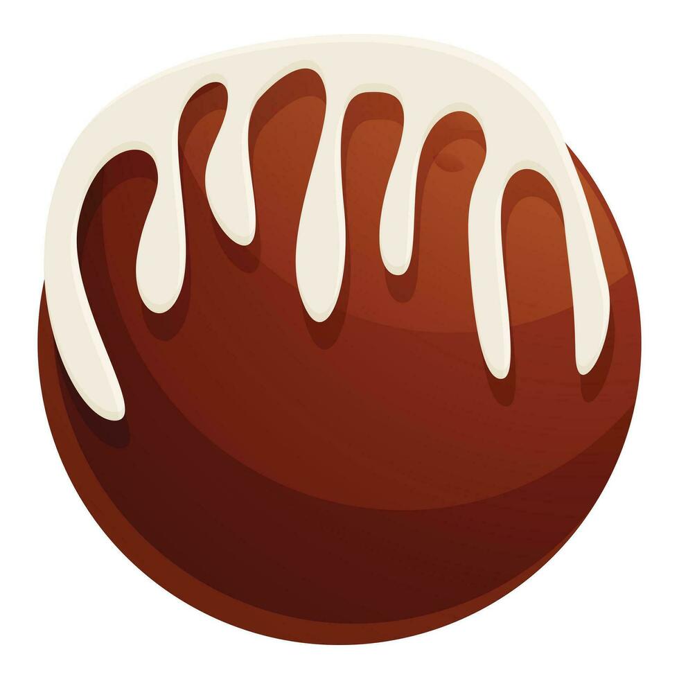 Milk cocoa bomb icon cartoon vector. Candy ball vector