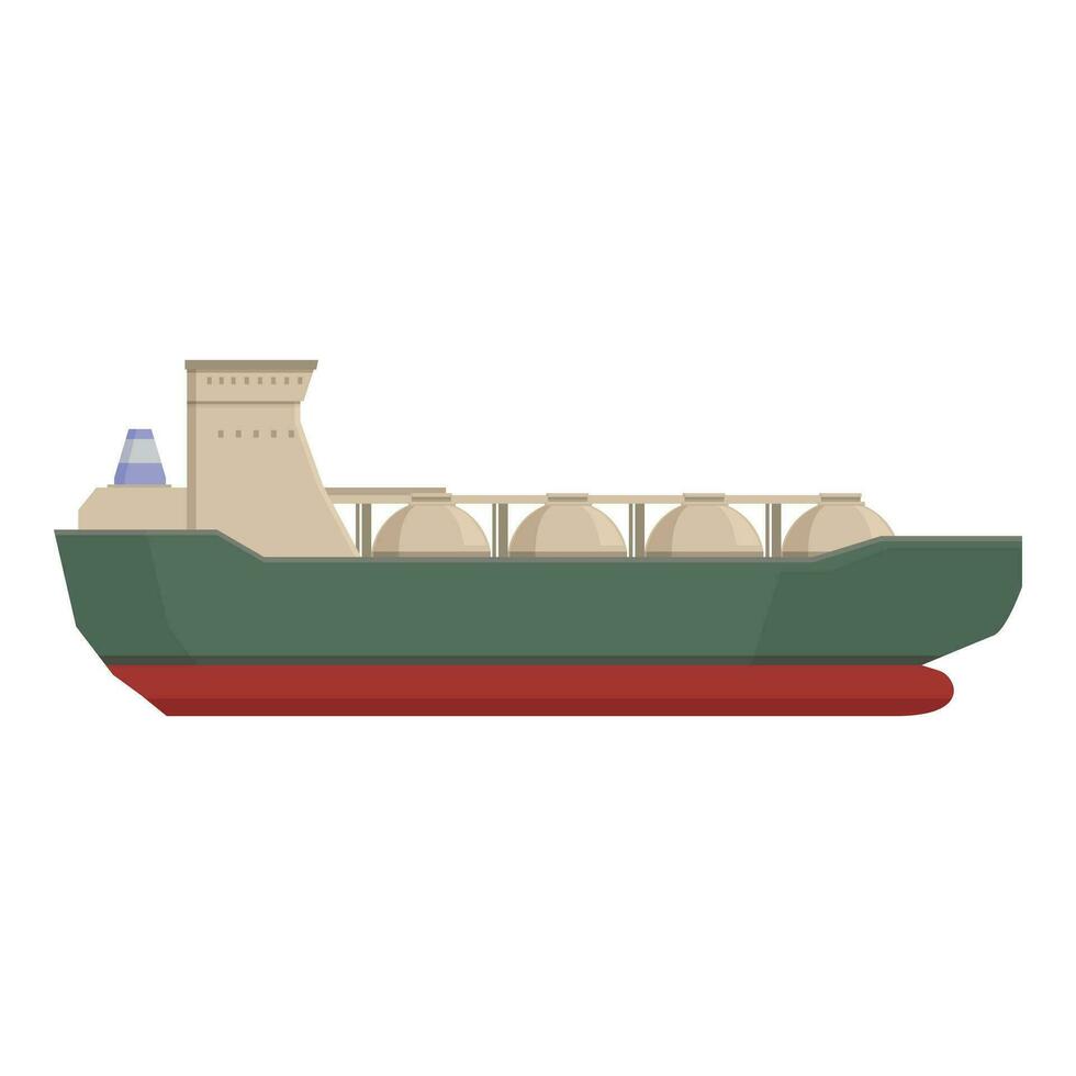 Lpg tanker icon cartoon vector. Gas carrier ship vector