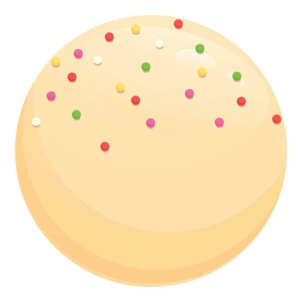White milk ball icon cartoon vector. Candy bakery vector