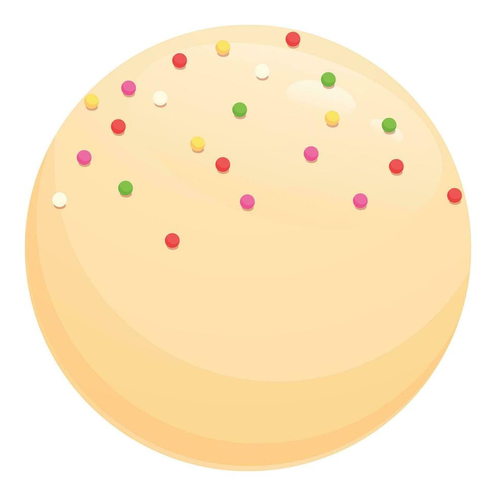 blanco Leche pelota icono dibujos animados vector. caramelo panadería vector