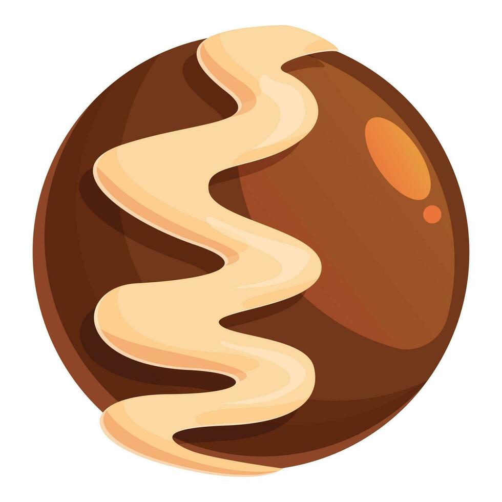 Milk cream dessert icon cartoon vector. Cocoa sugar bakery vector