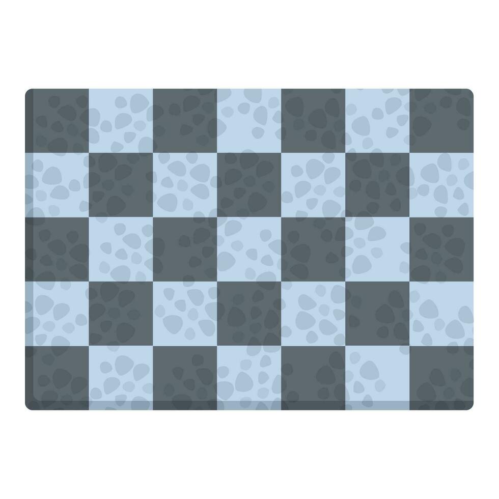 Chess board door mat icon cartoon vector. Carpet house vector