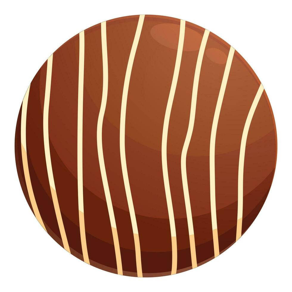 Milk striped ball icon cartoon vector. Candy sugar bakery vector