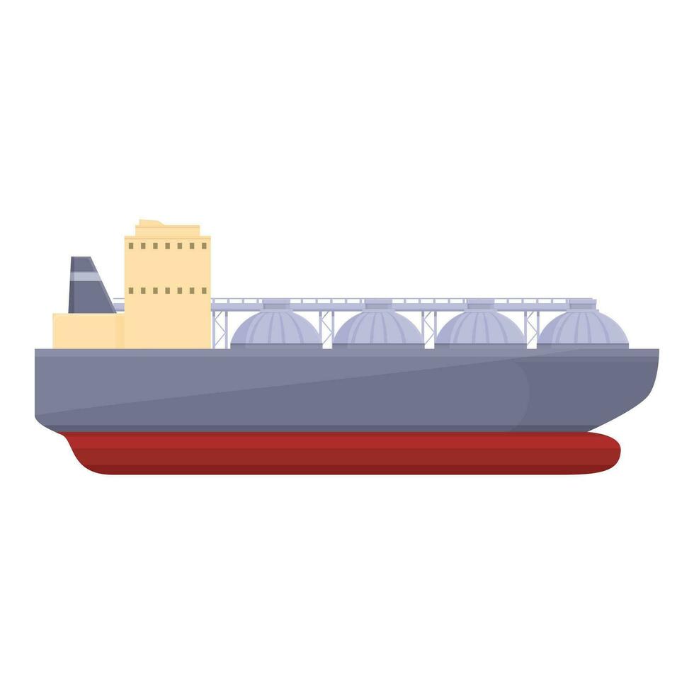 Tech carrier vessel icon cartoon vector. Gas ship vector