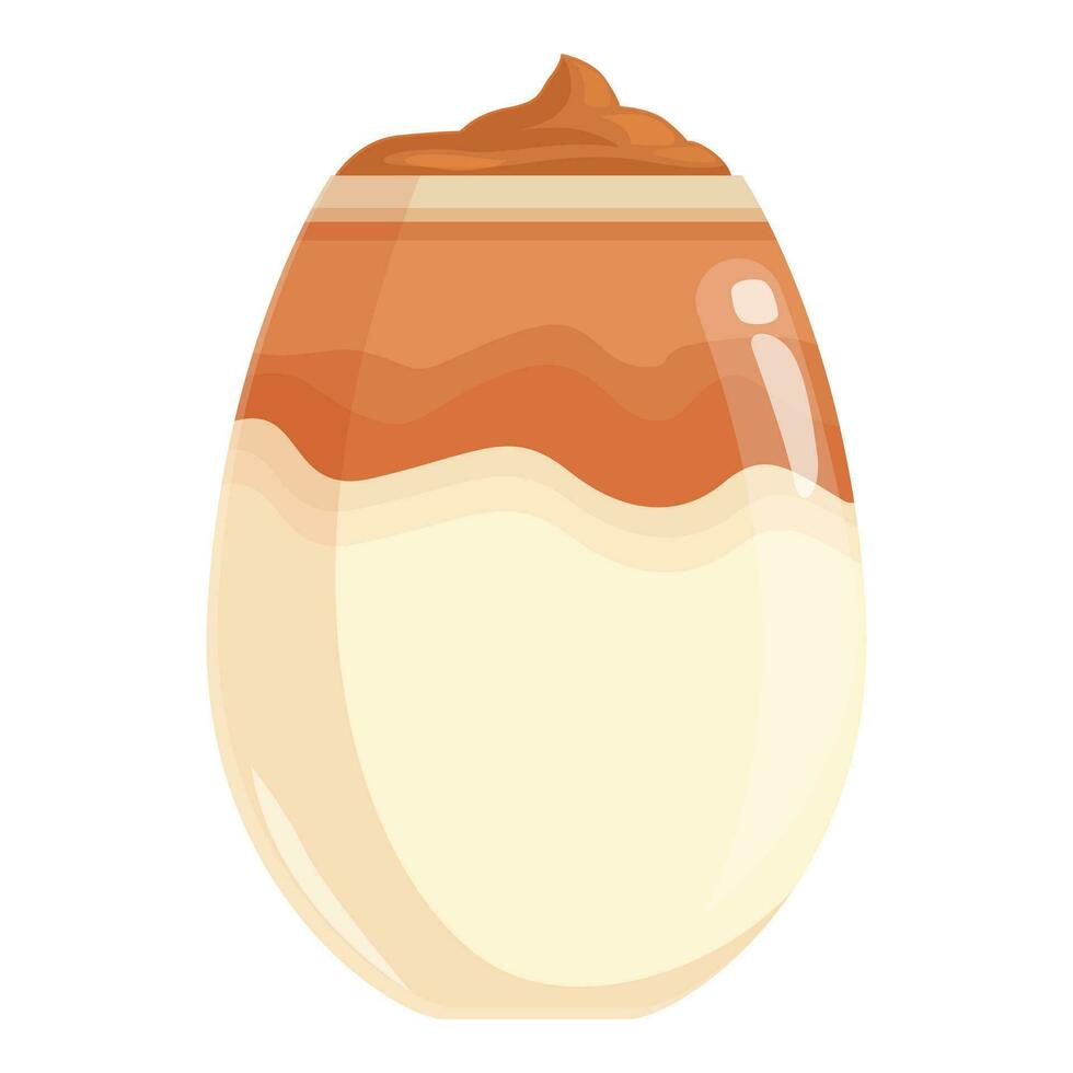 Dalgona drink poured icon cartoon vector. Beverage drink vector