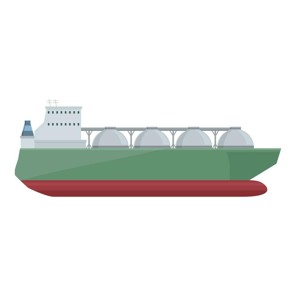 Green color vessel icon cartoon vector. Power tech vector