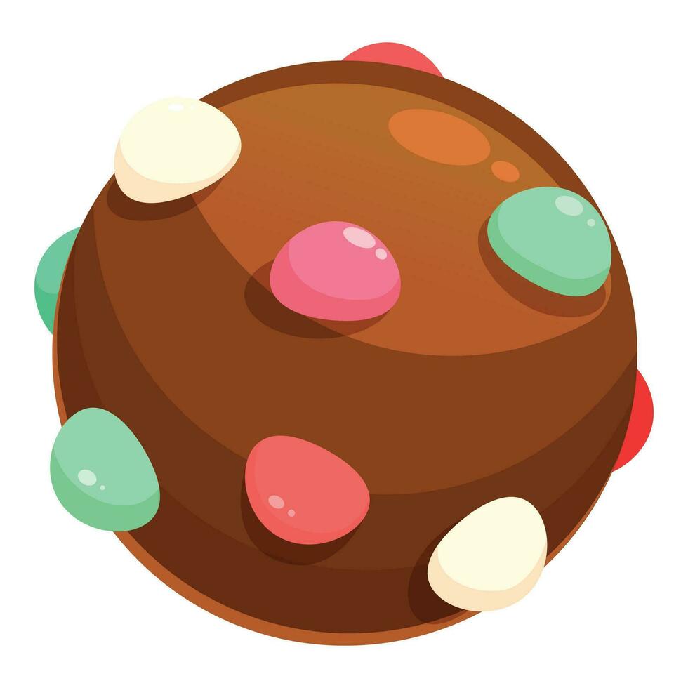 Colorful candy food icon cartoon vector. Gourmet cacao vector