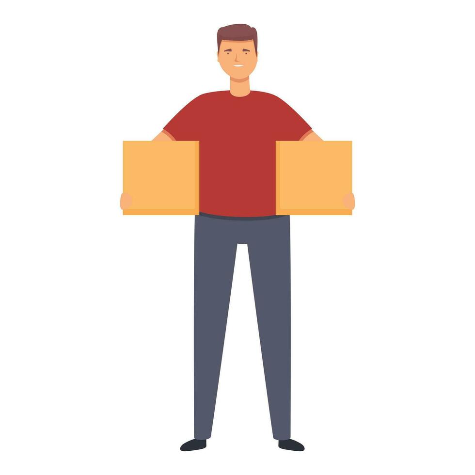 Vendor room cargo icon cartoon vector. Work box house vector